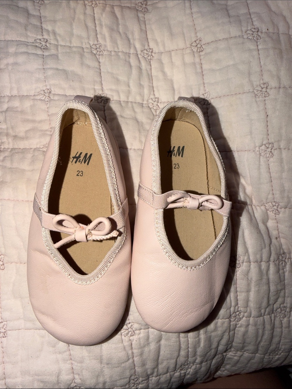 H&M Light Pink Girls' Bow Ballet Flats